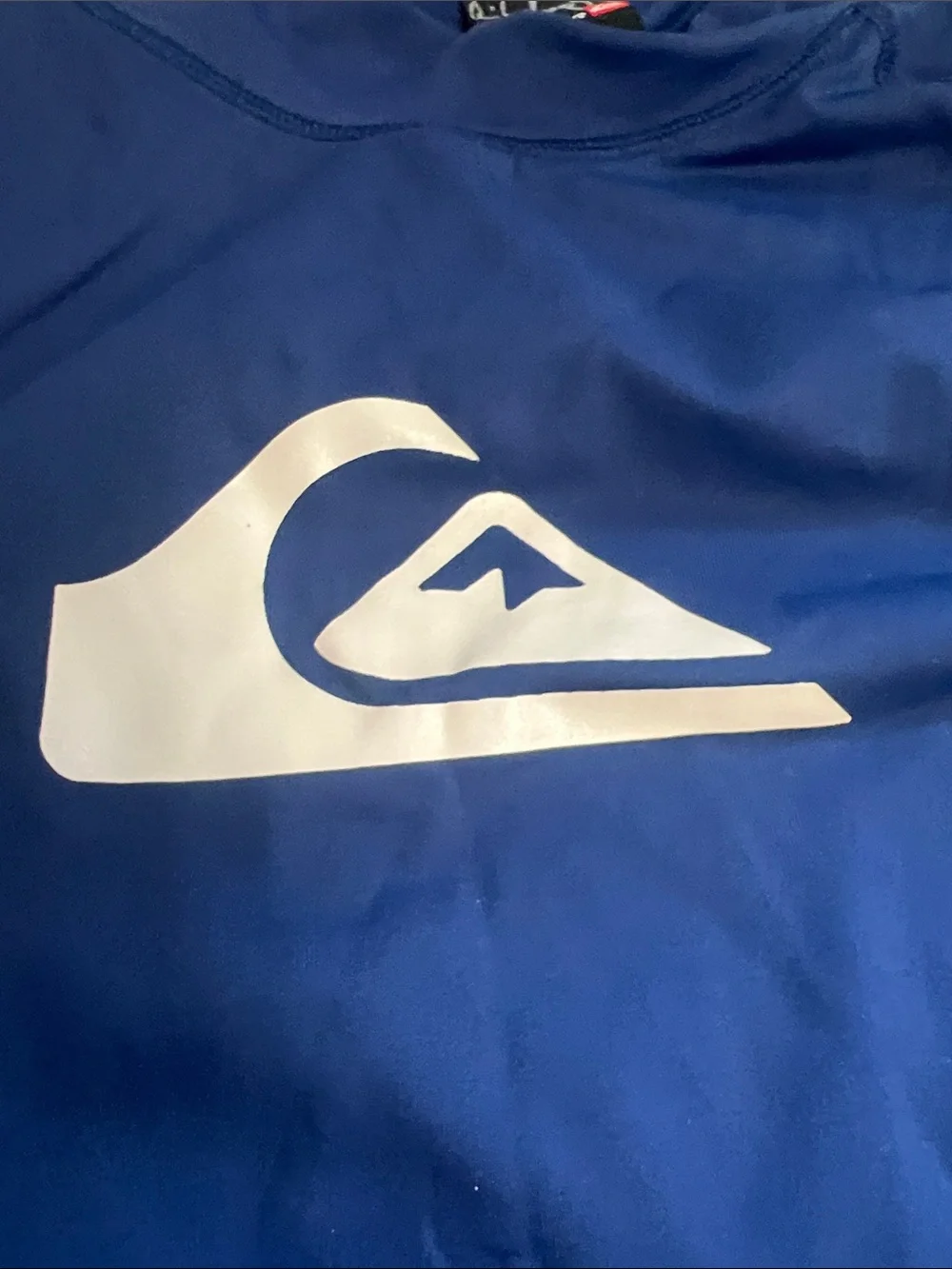 Quiksilver Royal Blue Short Sleeve Rash Guard with White Logo